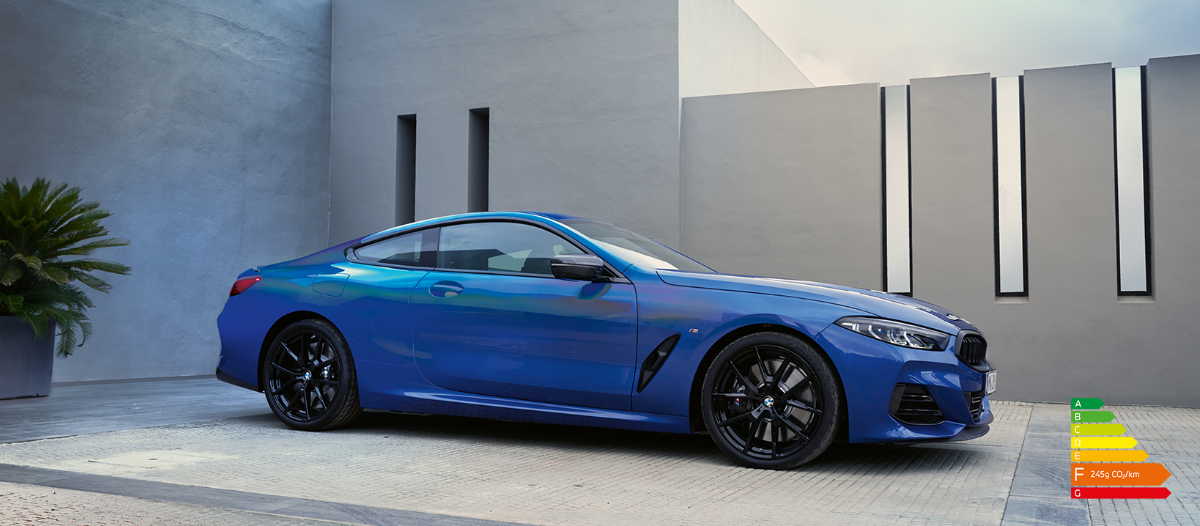 BMW serie 8 bleue
